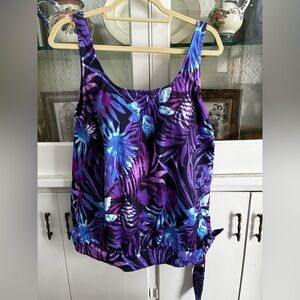 NWOT Swimsuits For All Purple Troocql Swimsuit Tankini Top 18